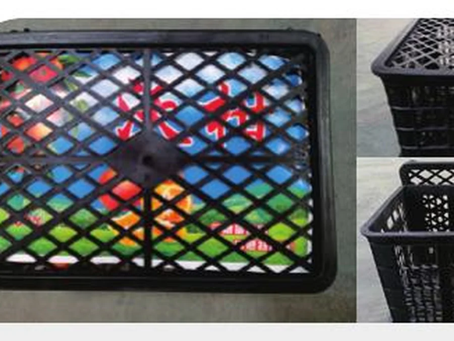 20 kg black crate w/ lid