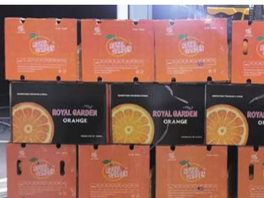 Royal Garden orange carton